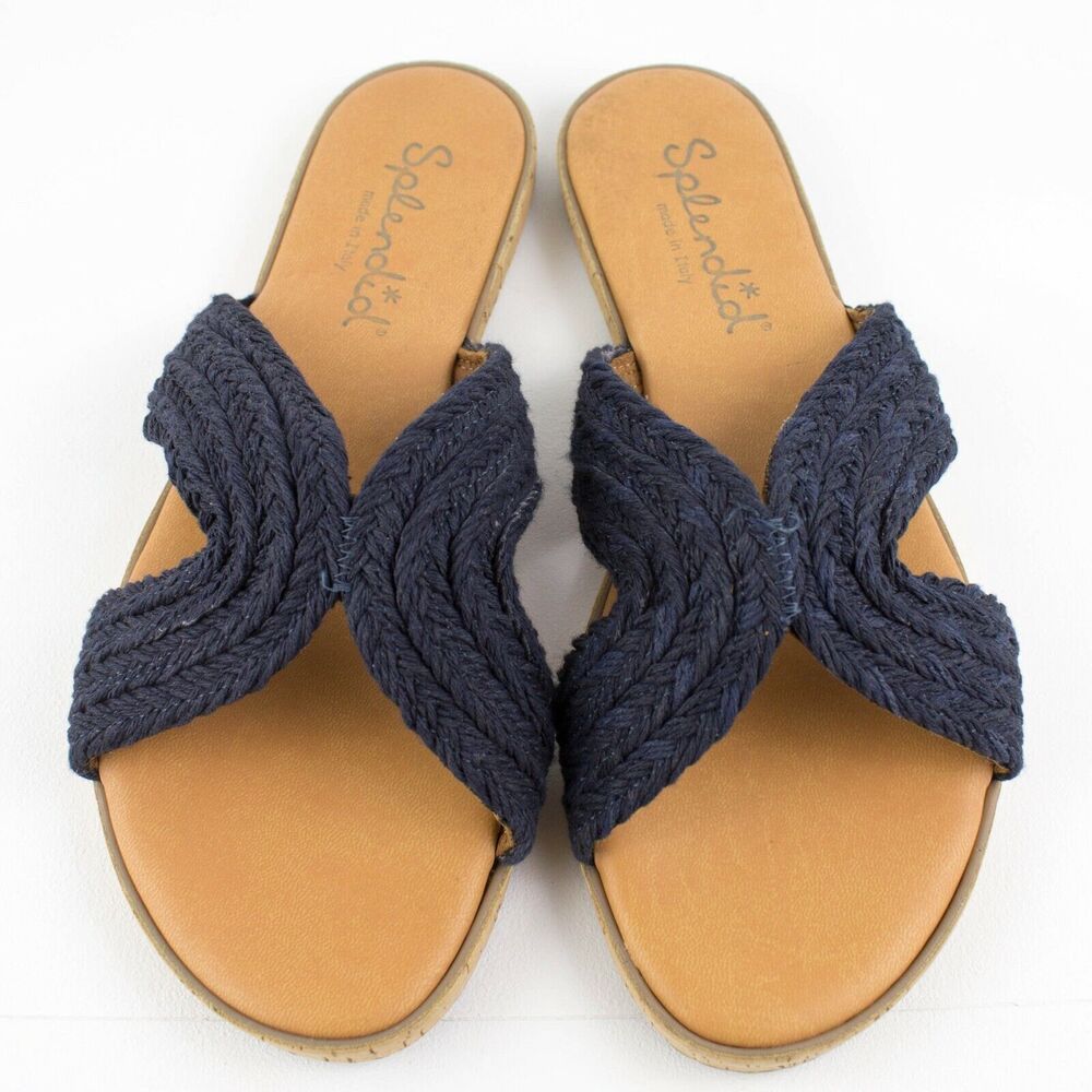 Splendid Suzette Blue Flat Woven Sandal SIZE 7.5